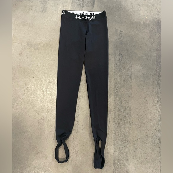 Palm Angels Black Stirrup Pants